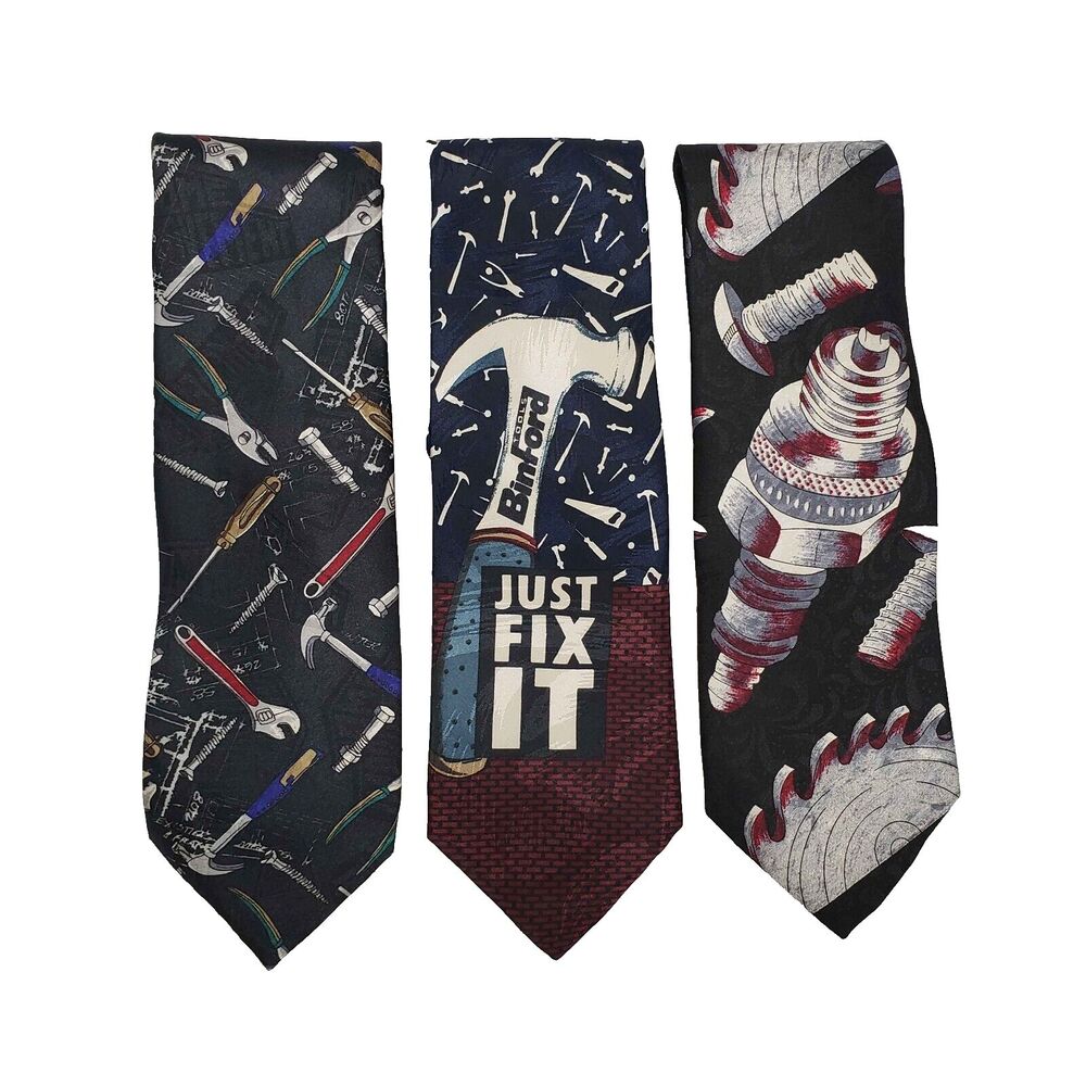 Vintage Home Improvement Ties Lot of 3 Mens Necktie Touchstone Pictures‎ 90s